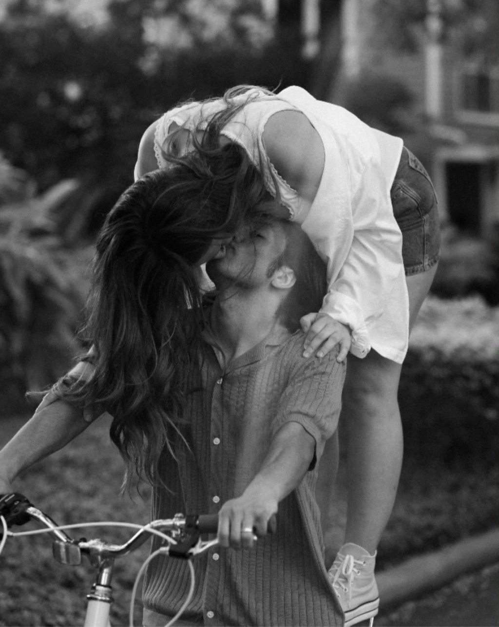 “His tongue parted my lips and slipped into my mouth, as his hand slid up the length of my thigh and waist. His erection pressed against the cleft between my legs, and I rubbed up and down it. Our mouths parted, and I tried to catch my&nbsp;breath.”